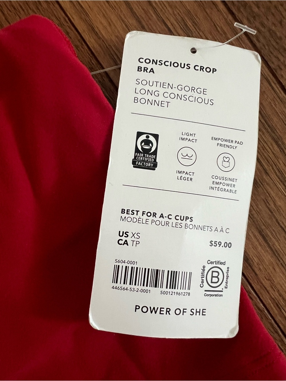 Athleta Conscious Crop Tank Top Berry Red - Picture 2 of 4